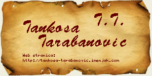 Tankosa Tarabanović vizit kartica